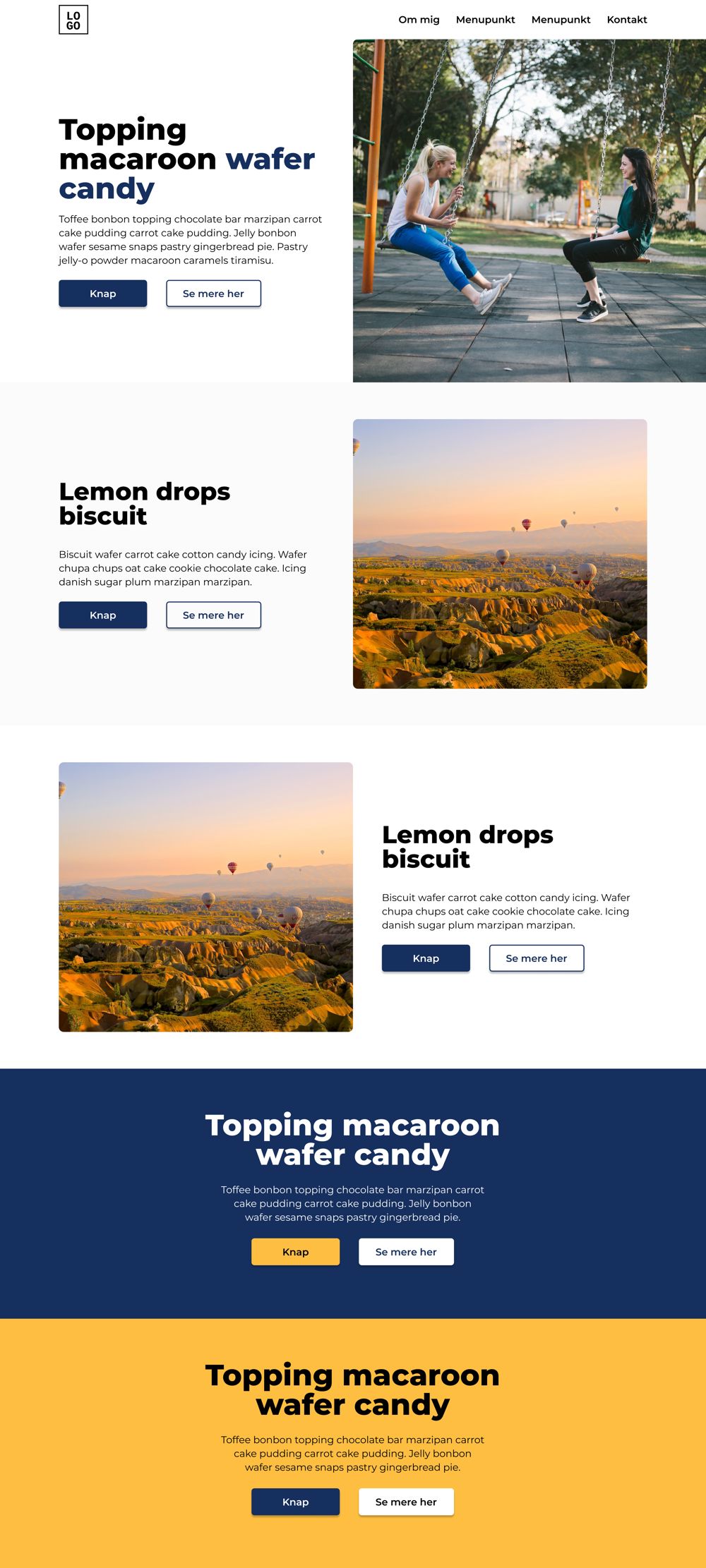 Screnshot af Basis Hjemmeside