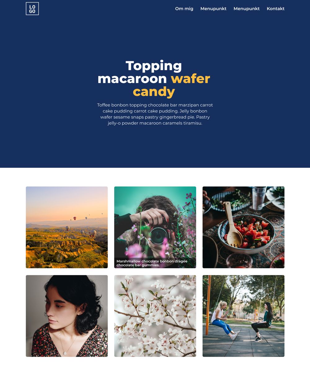 Galleriside med Call to Action